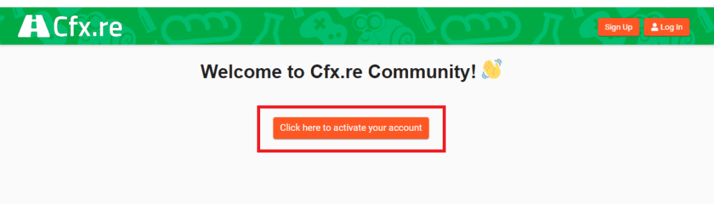 Cfx.reアカウントを有効化する③