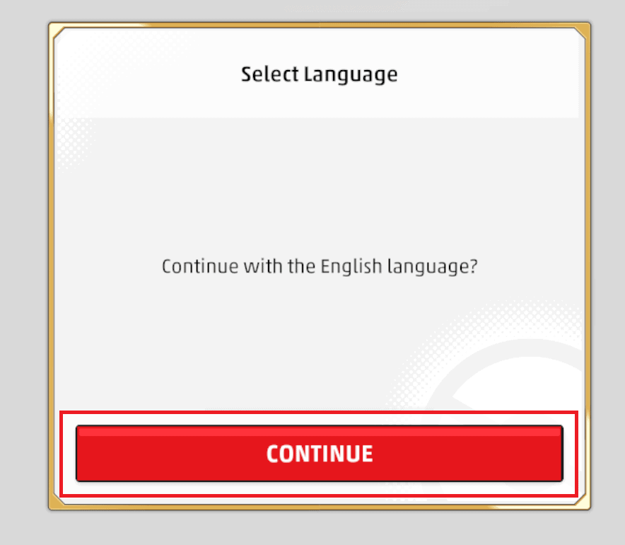PTCGLの選択した言語の確認