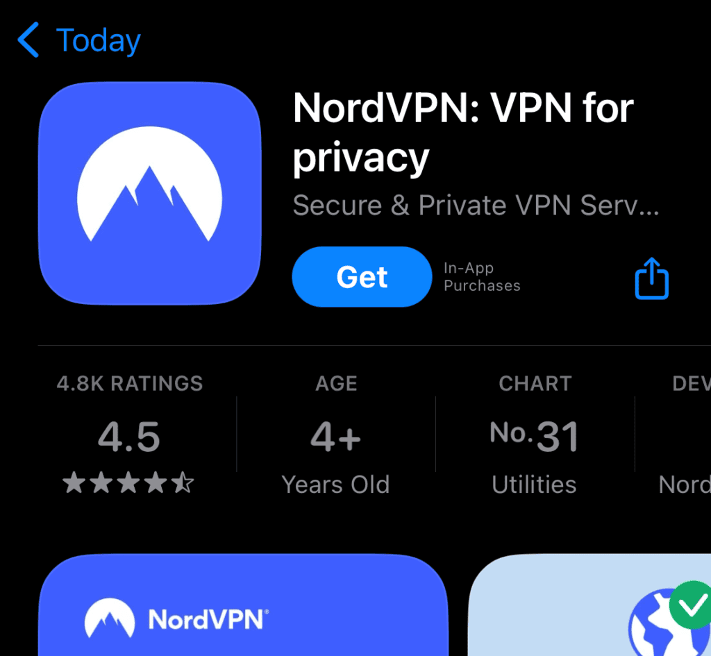 NordVPNのスマホアプリをインストールする②