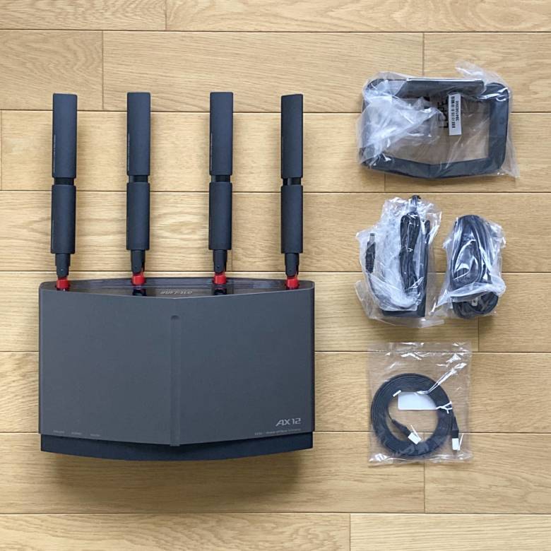 BUFFALO WXR-6000AX12Sの付属品