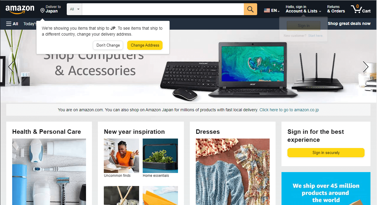 アメリカのAmazon