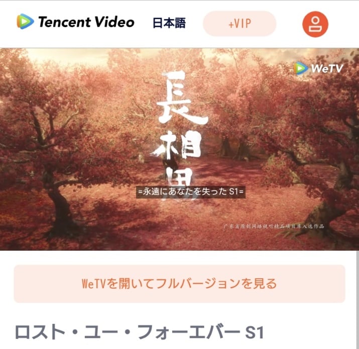 スマホでWeTVの日本語字幕を表示⑤