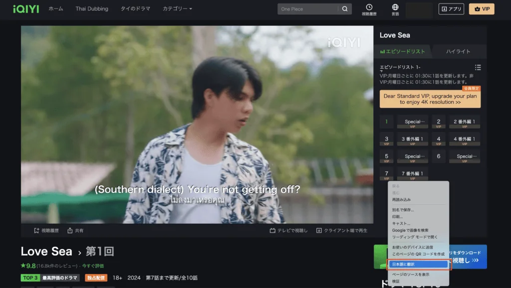 iQIYI 日本語字幕