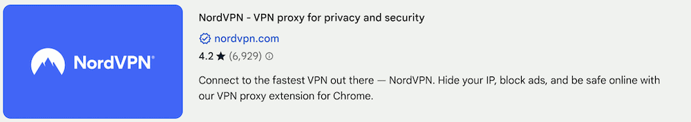 NordVPN ブラウザ拡張機能