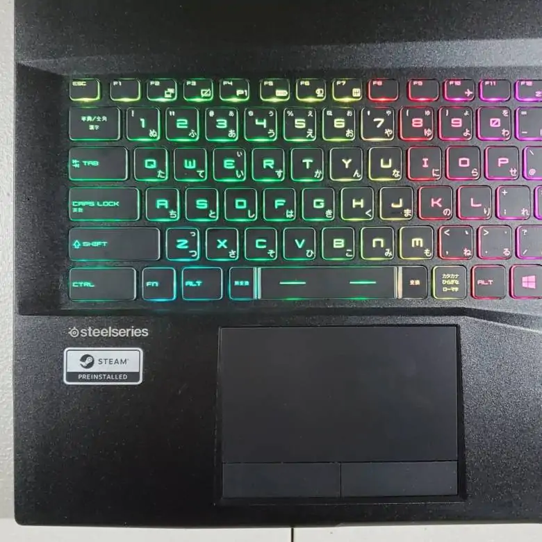 GALLERIA GCR2080RNF-Eのキーボードはsteelseries製