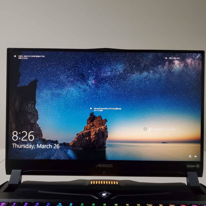 AORUS 17のディスプレイはナローベゼル