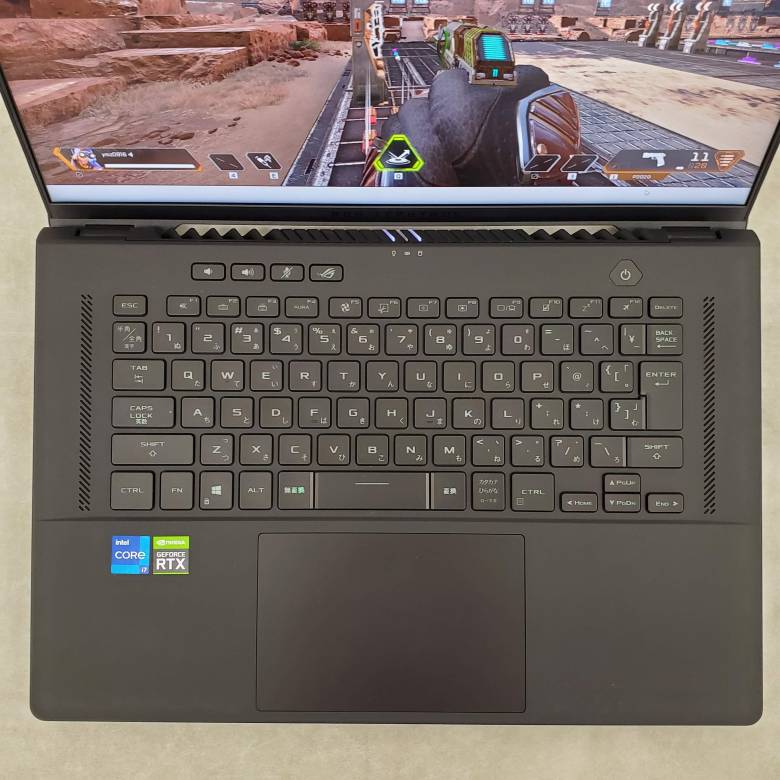 ROG Zephyrus M16のキーボード
