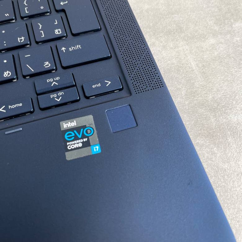 HP Elite Dragonfly G2の指紋認証リーダー