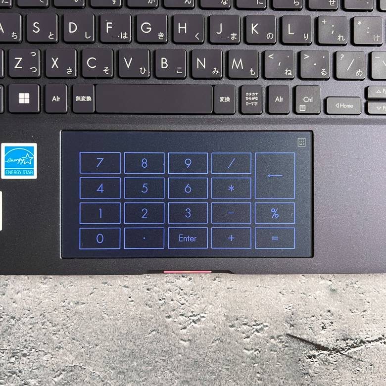 ASUS ExpertBook B9のNumberPad