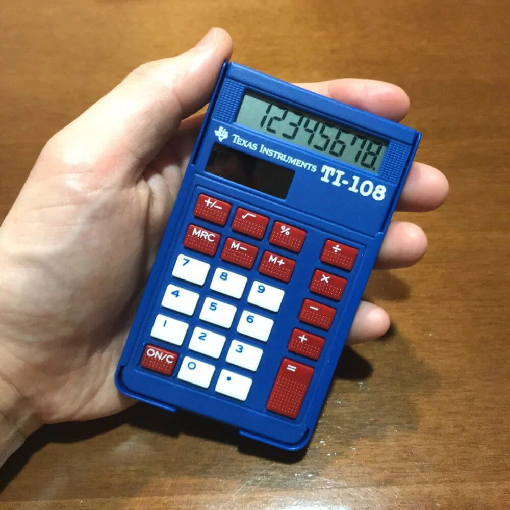 TEXAS INSTRUMENTS TI-108は絶妙な手のひらサイズ