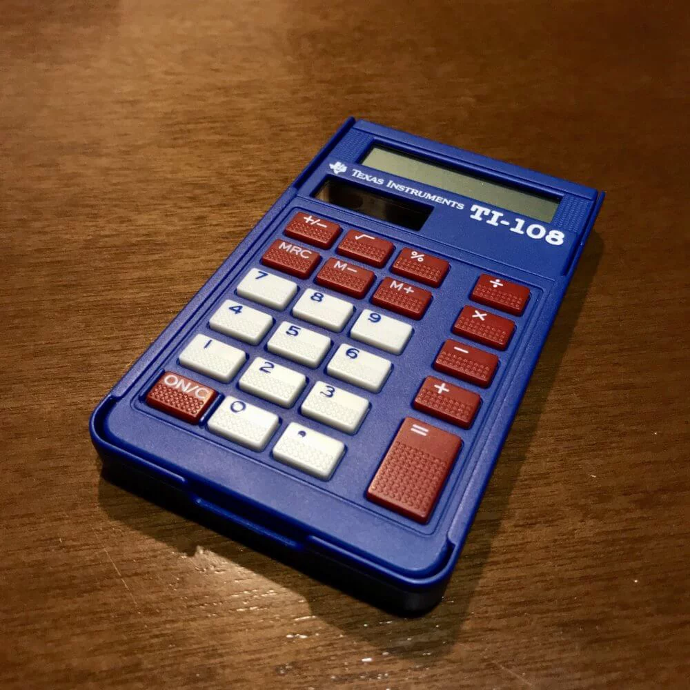 TEXAS INSTRUMENTS TI-108の計算機能は必要最低限