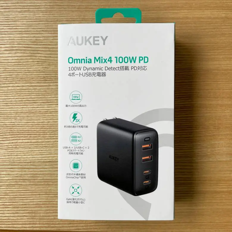 AUKEY Omnia Mix 4（PA-B7）レビュー】単ポート100W出力でUSB-CとUSB-A