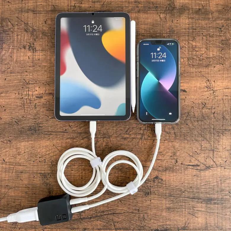 CIO NovaPort DUOはiPhoneとiPad miniの2台同時急速充電に対応