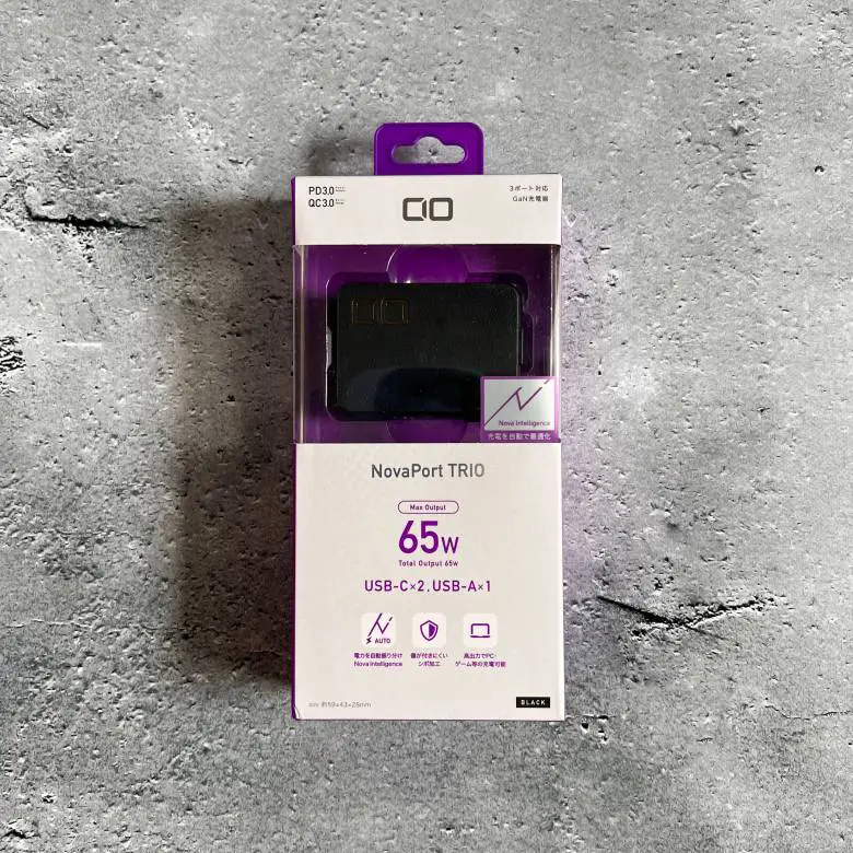 CIO NovaPort TRIO 65Wの外箱