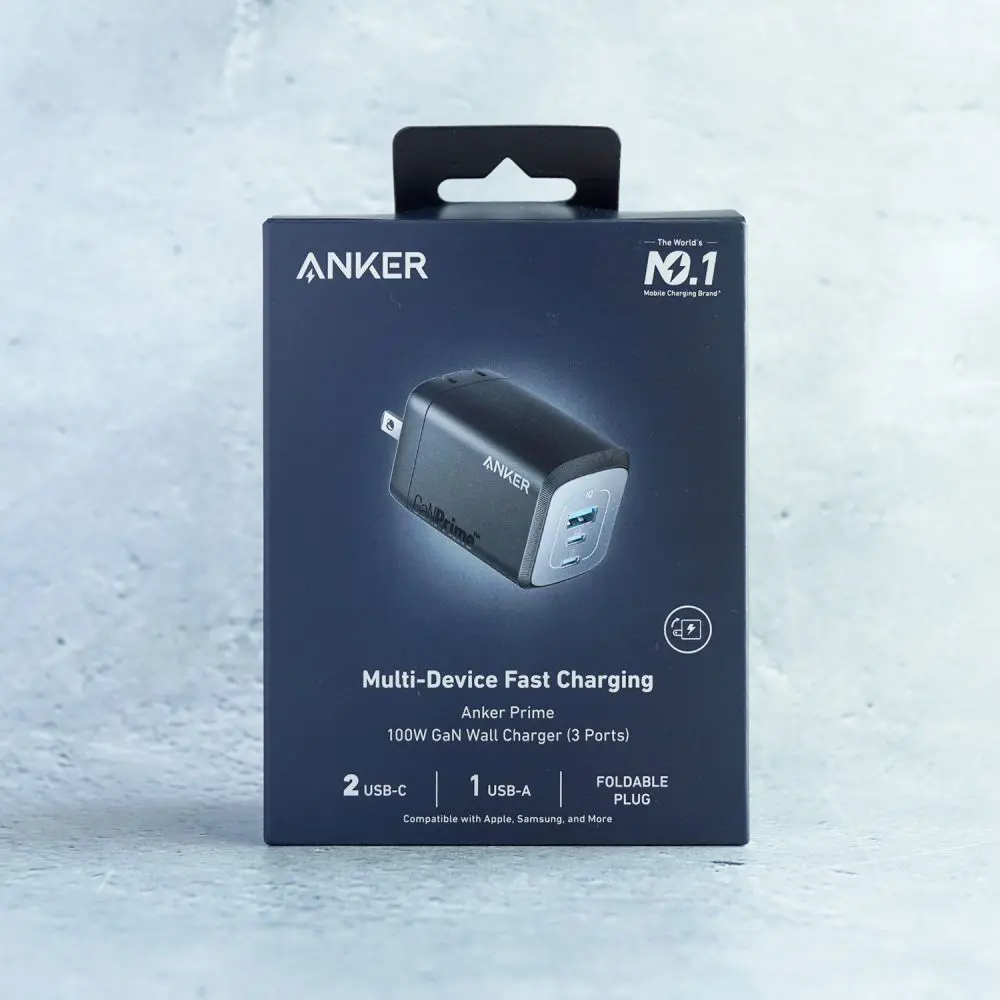 Anker Prime Wall Charger (100W, 3 ports, GaN)をレビュー！100W