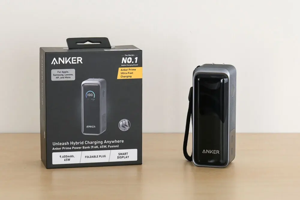 Anker Prime Power Bank (9600mAh, 65W, Fusion)をレビュー！ノートPC充電に使えるコンセント付き モバイルバッテリー | マクリン