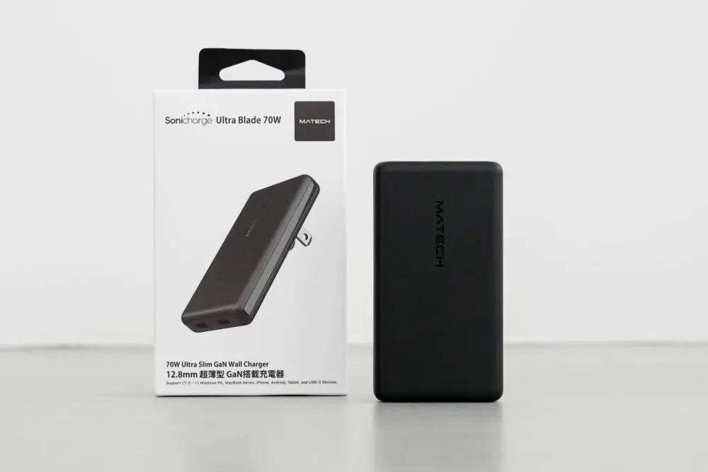 MATECH Sonicharge Ultra Blade 70Wをレビュー！高出力で2ポートの