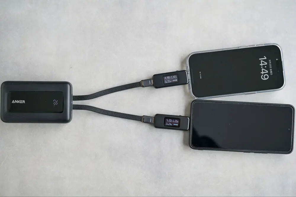Anker Zolo Power Bank (10000mAh, 35W, Built-In Dual USB-Cケーブル