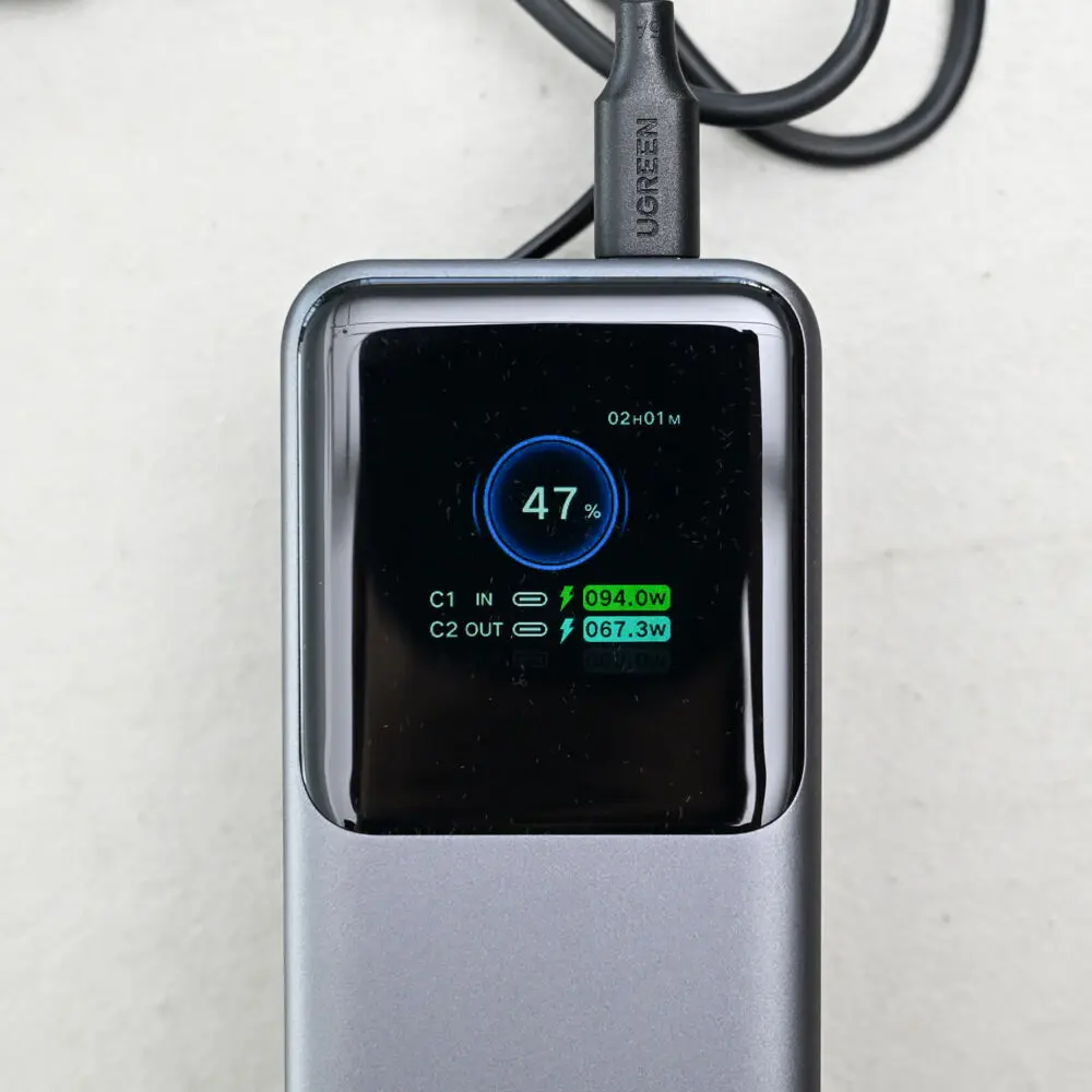 UGREEN Nexode 巻取式USB-Cケーブル内蔵モバイルバッテリー (20000mAh