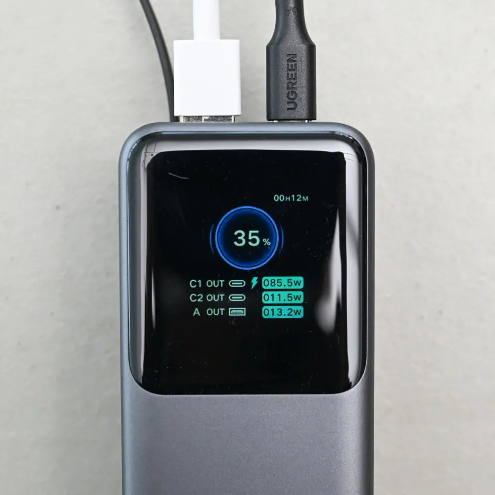 UGREEN Nexode 巻取式USB-Cケーブル内蔵モバイルバッテリー (20000mAh