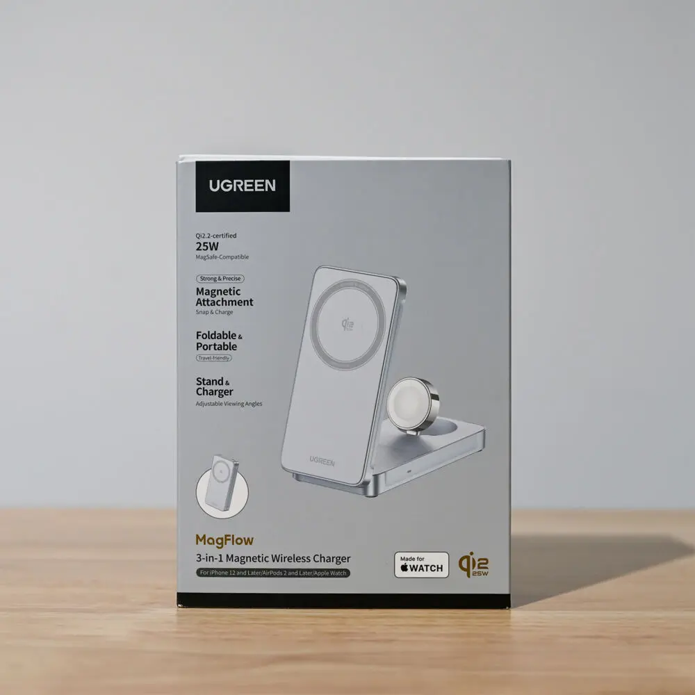 UGREEN 25W 2-in-1 マグネットワイヤレス充電器 UGREENqi225Wdesk_2.jpg.webp