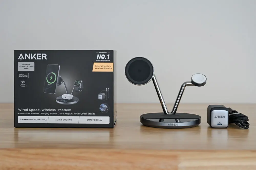 Anker Prime Wireless Charging Station (3-in-1, MagGo, AirCool