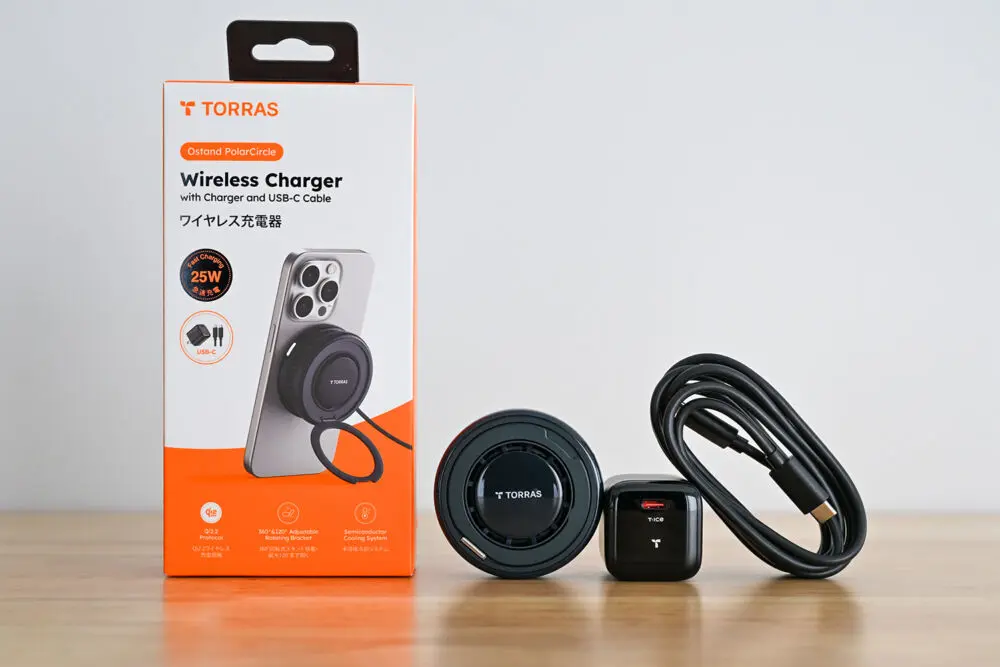 TORRAS Ostand PolarCircle Qi2 25Wをレビュー！1パッド唯一の冷却機構