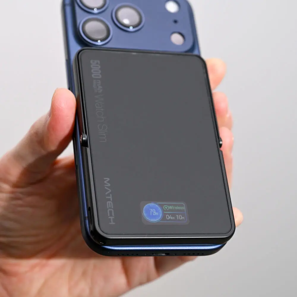 MATECH MagOn Watch Slim 5000をレビュー！iPhoneとApple Watchを同一