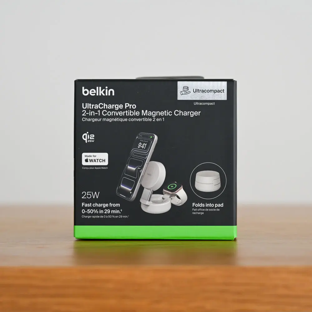 Belkin UltraCharge Pro 2-in-1変形式マグネット充電器25Wをレビュー