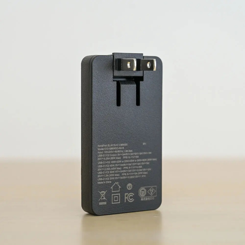 CIO NovaPort SLIM DUOⅡ 65Wをレビュー！180°スイングプラグで使える