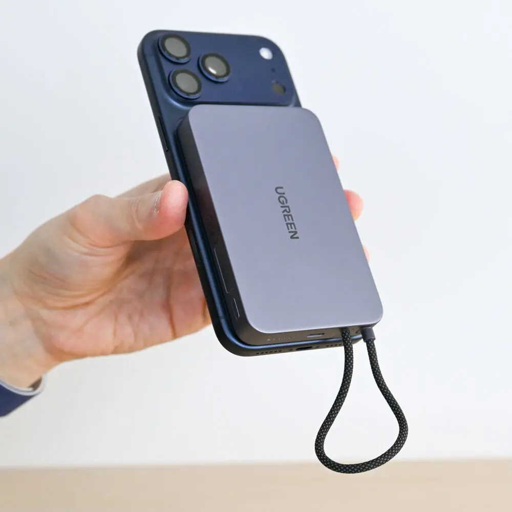 UGREEN MagFlow Air 10000mAh モバイルバッテリーをレビュー！Qi2