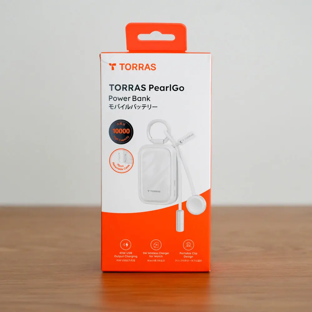 TORRAS PearlGo PowerBankをレビュー！カラビナとApple Watch充電